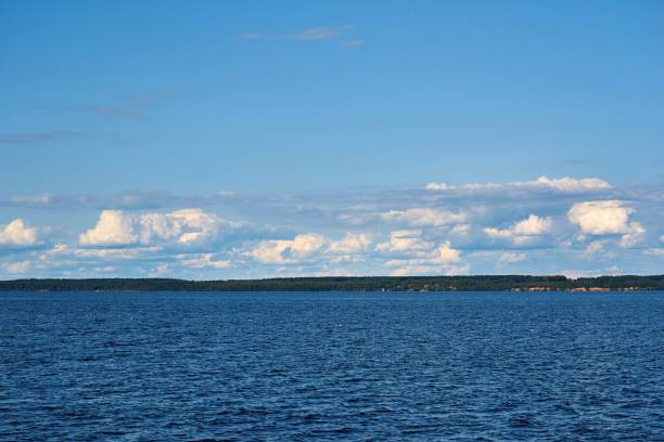 istock beautiful water landscape with horizon line 1359535648
