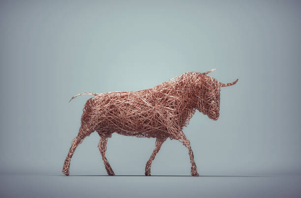 Bull made of wires.