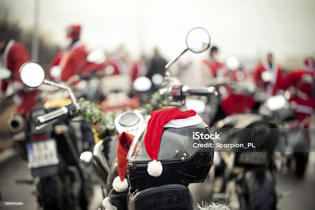 Motociclos de Pai Natal - Royalty-free Motorizada Foto de stock