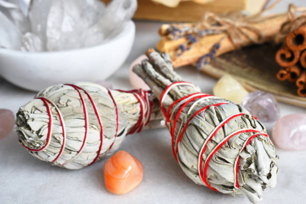 istock Two White Sage Smudge Sticks Close Up 1359541395