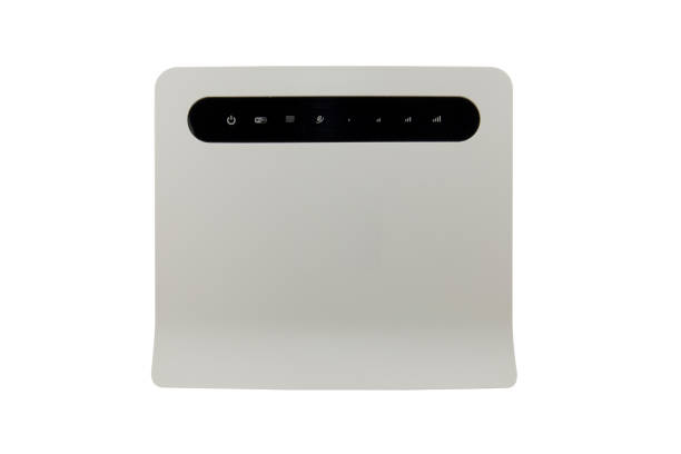 istock Wireless WiFi router isolated on white background 1359544700