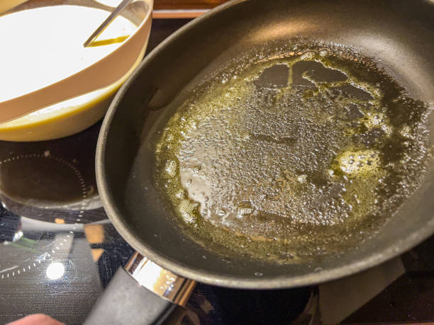 istock Butter in the pan for the pancake pond. 1359545493