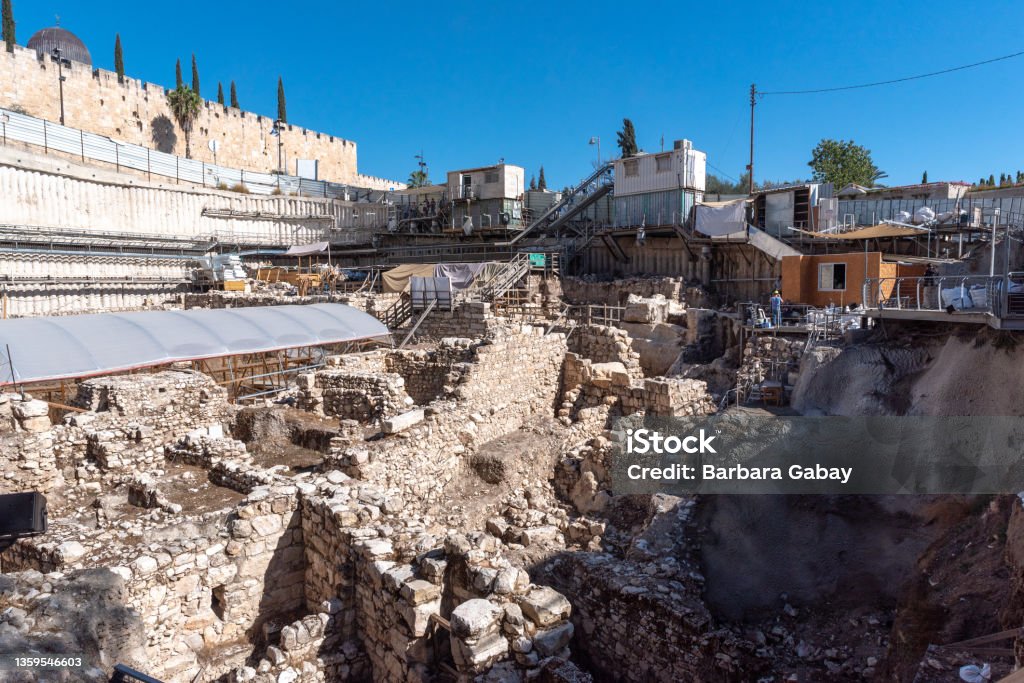 City of David archeological site near the old city of Jerusalem City of David archeological site near the old city of Jerusalem in Israel Jerusalem Stock Photo