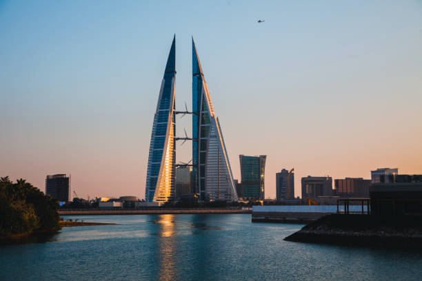 istock Bahrain World Trade Center in the Evening 1359546821
