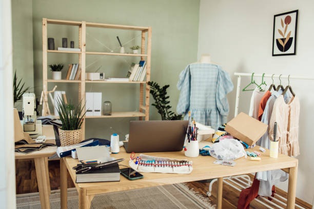istock Clothing design atelier 1359546865