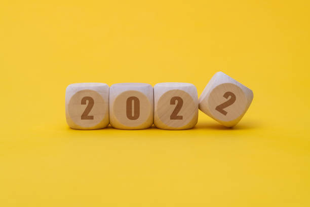 istock Wooden blocks with number 2022 1359547137