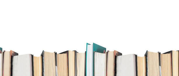 istock Book border isolated on white background. Literature banner with copy space for text 1359547297