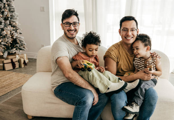istock Vaccinated family - four members with vaccine 1359550174