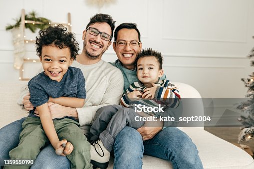 istock Benefits of same sex parenting  - confident and happy children 1359550190