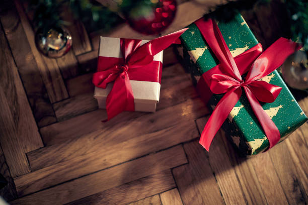 istock Xmas presents under the tree; Merry Christmas concept 1359556325