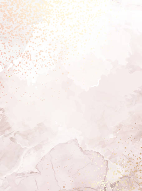 illustrazioni stock, clip art, cartoni animati e icone di tendenza di cornice di design vettoriale geode in quarzo beige. elegante carta texture glitter marrone tortora. - marbled effect backgrounds paper textured