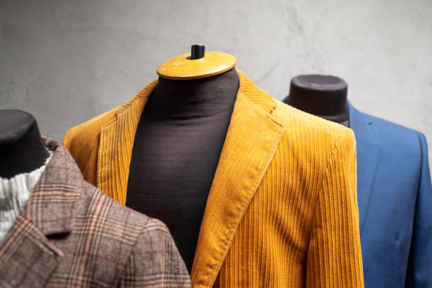 istock Suit jacket at tailor mannequin. Concept of clothes atelier 1359559614