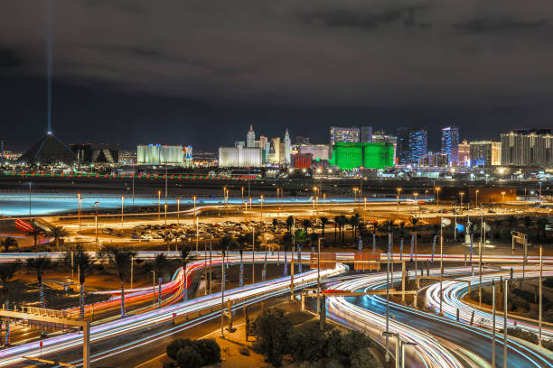 Las Vegas skyline long exposure