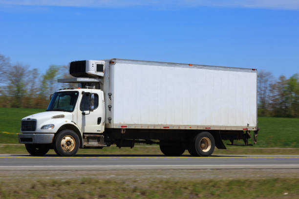 istock Truck hauling cargo 1359568958