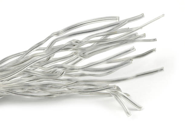 istock White plastic coated wire tie used for a variety of things on white background. 1359569383