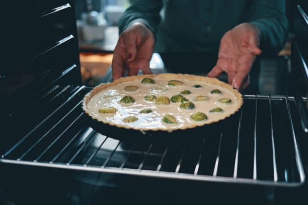 istock Baking Quiche with Brussels Sprouts in the Oven 1359571617