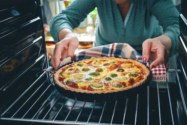 istock Baking Quiche with Brussels Sprouts in the Oven 1359571628