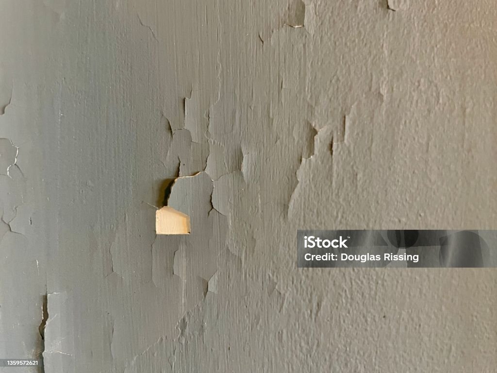 flaking lead based paint - home renovation - lead abatement Lead-based paint is toxic and most dangerous when it is deteriorating—peeling, chipping, chalking, cracking. Disturbed paint can occur during renovation, a repair, or simply a new coat of paint. Lead Paint Stock Photo
