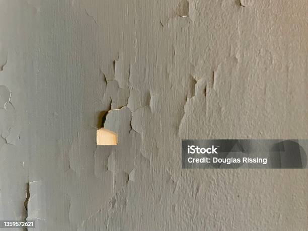 Flaking Lead Based Paint Home Renovation Lead Abatement Stock Photo - Download Image Now