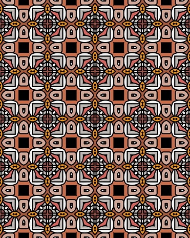 Seamless Moroccan pattern with colorful ornaments
