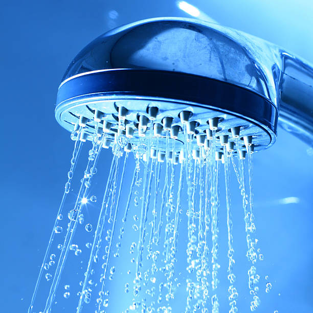 istock Water coming from a shower head 135958384