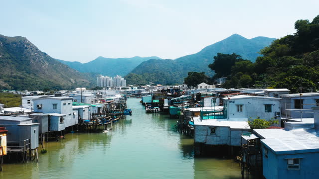View of the famous travel destination, Tai O, Lantau Island, Hong Kong