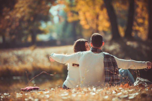 istock Couple wearing matched clothes having fun 1359590758