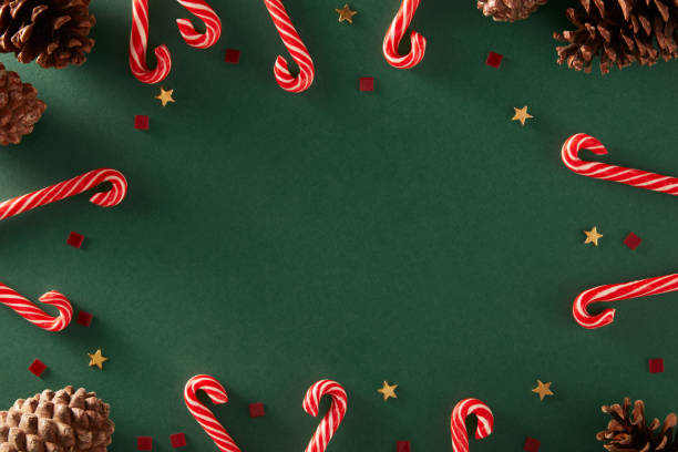 istock Vintage Christmas Background Over Green 1359597651