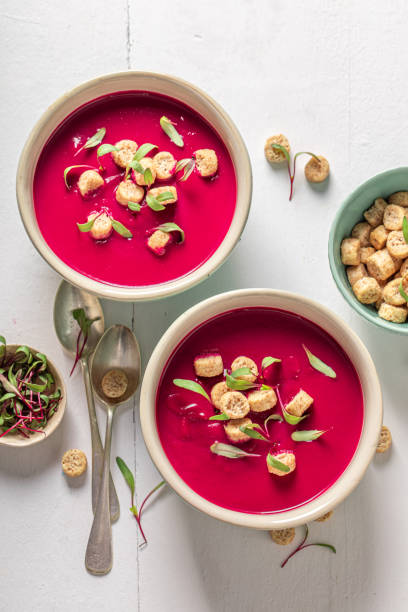 istock Spicy borsch soup as hot and healthy starter. 1359603700