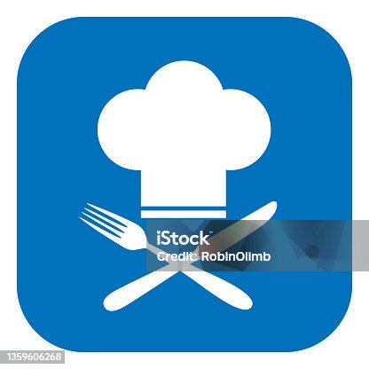 istock Chef Hat And Silverware icon 1359606268