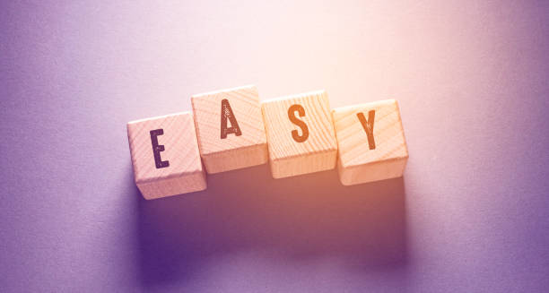 istock Easy Word with Wooden Cubes 1359619958