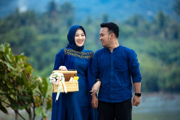 Outdoor prewedding photography - stock photo