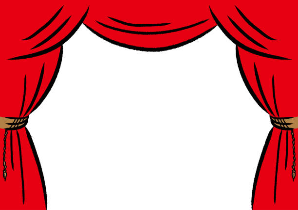 illustrations, cliparts, dessins animés et icônes de clip art du rideau rétro - curtain tie