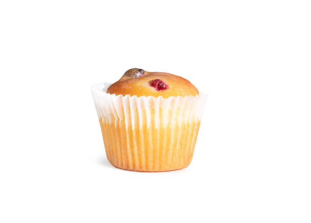 fruchtbeeren-muffin oder cupcake. - muffin cake isolated small stock-fotos und bilder