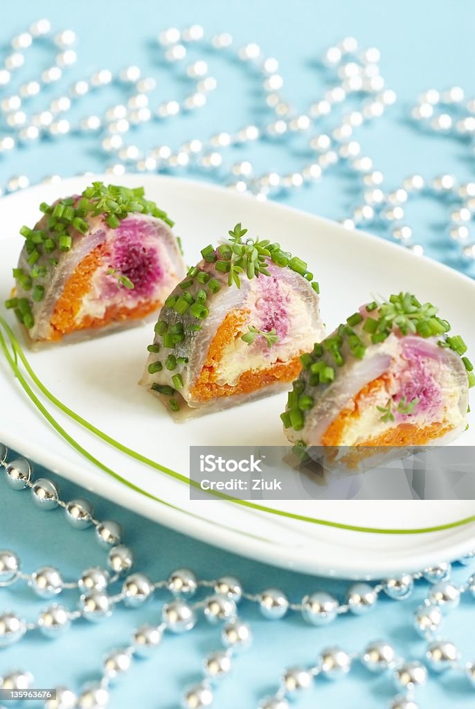 Salada de arenque - Foto de stock de Agrião royalty-free