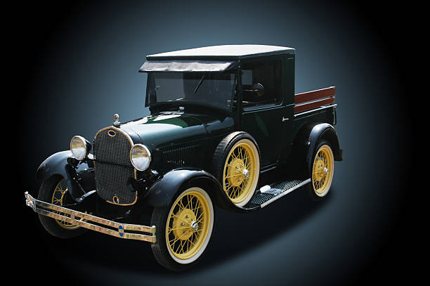 Auto Car - 1929 Ford Pickup Truck 1929 Ford Pickup Truck. Background is ready for use or display without further work. 1929 stock pictures, royalty-free photos & images