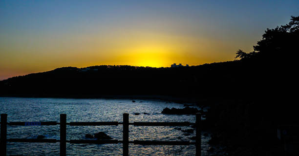The sunset that goes over to the ridge.