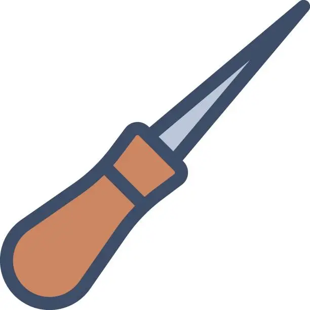 Vector illustration of awl