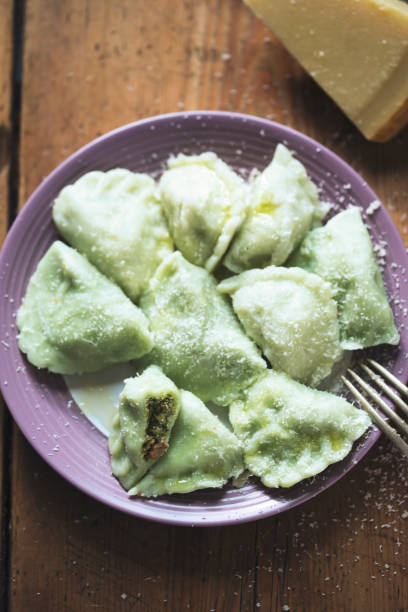 istock Spinach pierogi dumplings stuffed with salmon and spinach 1359661489