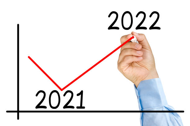 istock Businessman hand marker improvement graph 2022 year isolated 1359668483