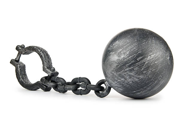 istock Metal shackles isolated on the white 135967016