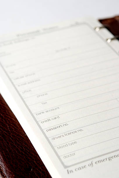 istock Opened blank personal organizer with shallow depth of field 135967413