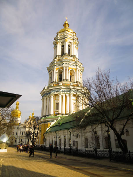 Ukrainian Architecture Saint Lavra Baroque and Modernist style stock photo