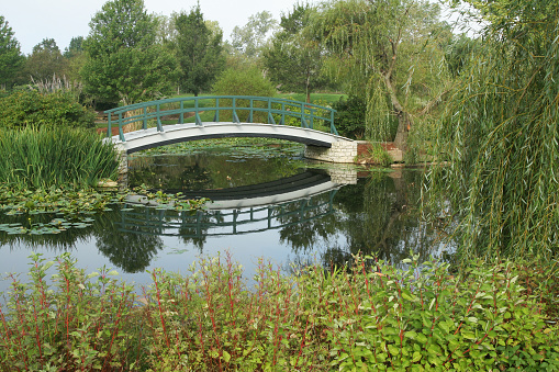 Garden Bridge.  Cox Arboretum and Gardens Metropark.  Dayton, Ohio.
