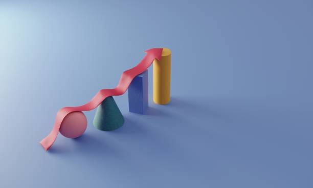 istock Financial graph with geometric shapes 1359677996