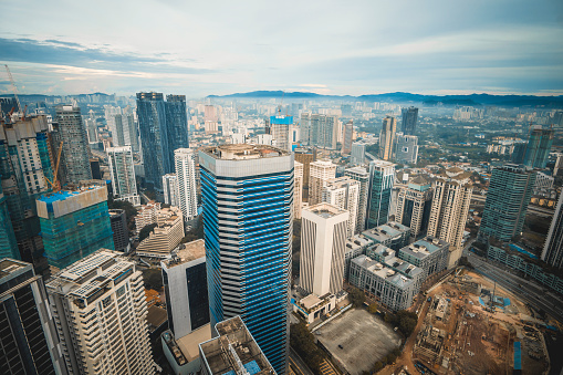 Hong Kong city from  top view