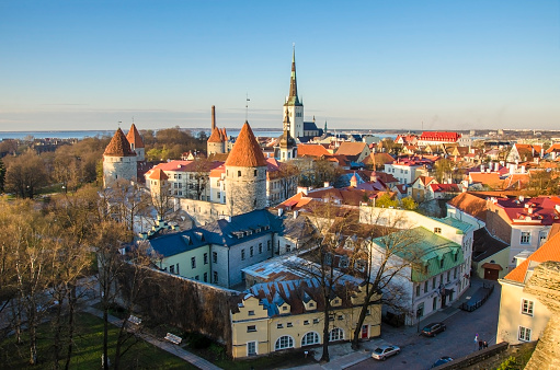 View from above of Tallinn historic center