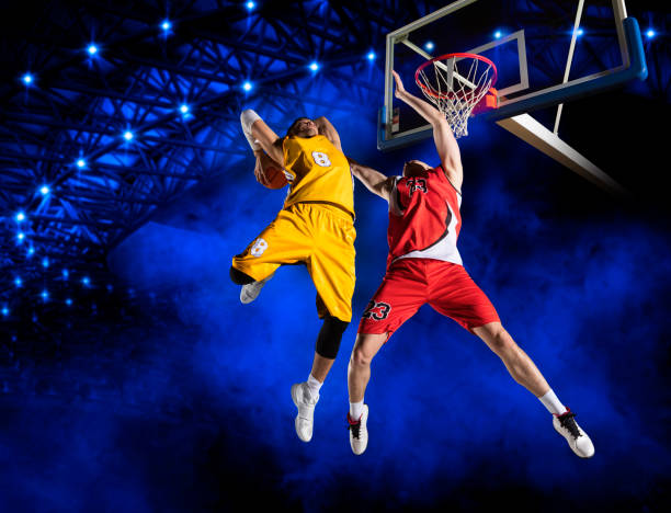istock Two basketball players in action 1359695098