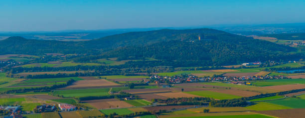Landscape of Franconia in Bavaria from above Famous Landscapes Germany bad staffelstein stock pictures, royalty-free photos & images