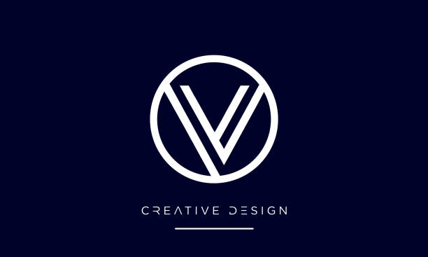 ilustrações de stock, clip art, desenhos animados e ícones de ov or vo alphabet letters luxury icon logo vector template - letra v